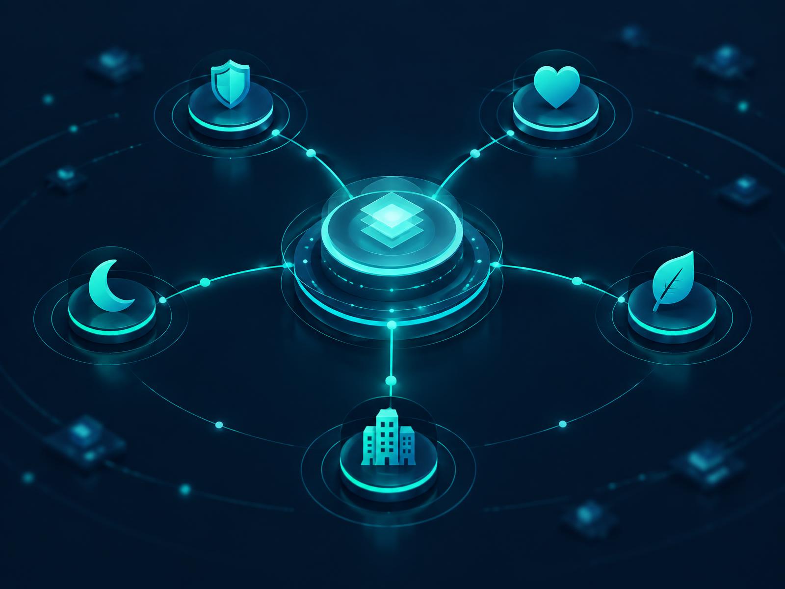 One canonical platform at the centre, with every line of business connected to it